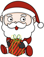 cute cartoon santa claus merry christmas png