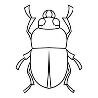 Bug icon, outline style vector