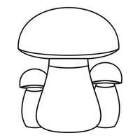 Mushroom icon, outline style vector