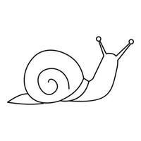 Snail icon, outline style vector