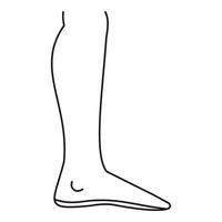 icono de pierna, estilo simple vector