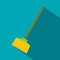 Broom icon, flat style vector