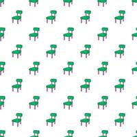 Chair pattern, cartoon style vector