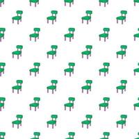 Chair pattern, cartoon style vector