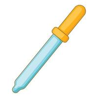 Pipette icon, cartoon style vector