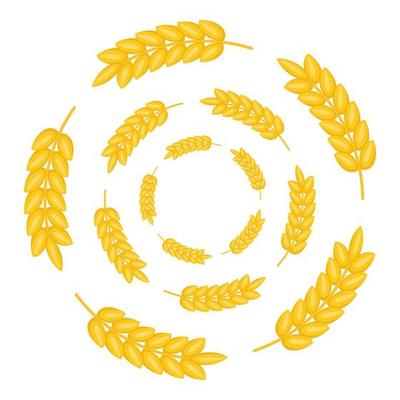 Round frame of ears icon, cartoon style