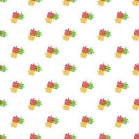 Three puzzle pattern, cartoon style vector