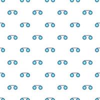 Sport binoculars pattern, cartoon style vector