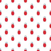 Lock from viruses pattern, cartoon style vector