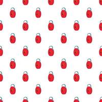 Lock from viruses pattern, cartoon style vector