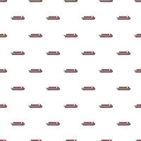 Cargo ship pattern, cartoon style vector