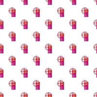 Sight on system unit pattern, cartoon style vector