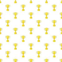 Gold cup pattern, cartoon style vector