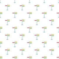 Guide sign pattern, cartoon style vector