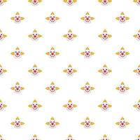 Clown pattern, cartoon style vector
