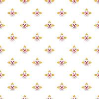 Clown pattern, cartoon style vector