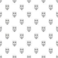 Mask of anonymous pattern, cartoon style vector