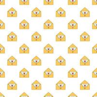 Virus in e-mail pattern, cartoon style vector