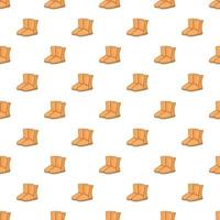 Winter ugg boots pattern, cartoon style vector