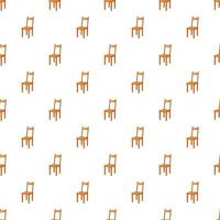 Chair pattern, cartoon style vector