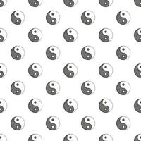 Yin Yang pattern, cartoon style vector