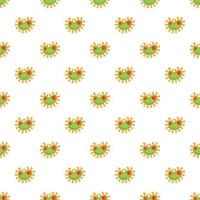 Virus pattern, cartoon style vector