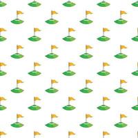 Corner flag on soccer field pattern, cartoon style vector