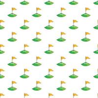 Corner flag on soccer field pattern, cartoon style vector