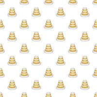 Traffic cone pattern, cartoon style vector