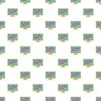 Online donation pattern, cartoon style vector
