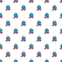 Superhero pattern, cartoon style vector