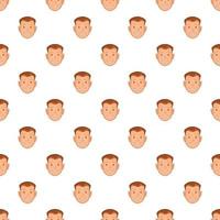 Male face pattern, cartoon style vector