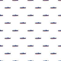 Submarine pattern, cartoon style vector