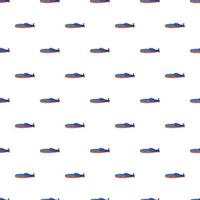 Submarine pattern, cartoon style vector