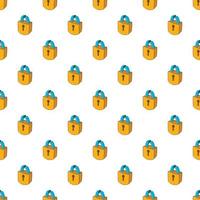 Broken lock pattern, cartoon style vector