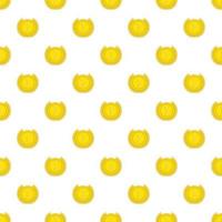 Medal for first place pattern, cartoon style vector