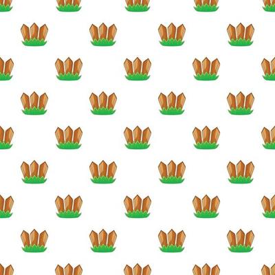 Fence with plants pattern, cartoon style