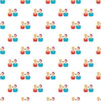 Two girls lesbians pattern, cartoon style vector