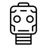 Head robot icon outline vector. Cute toy vector
