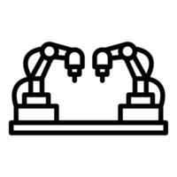 Smart robot hand icon outline vector. Cute character vector
