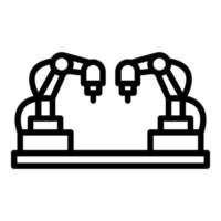 Smart robot hand icon outline vector. Cute character vector