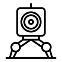 Web camera robot icon outline vector. Android ai vector
