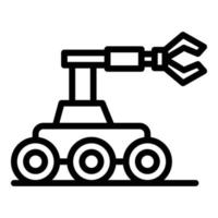 Space robot icon outline vector. Future bot vector