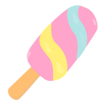 Colorful ice cream cartoon ice cream flat style concept design png