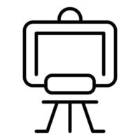 Wood easel icon outline vector. Creative class vector