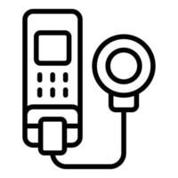 Powerbank tube icon outline vector. Battery charge vector