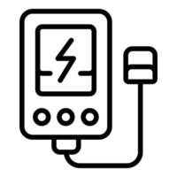 Working power charge icon outline vector. Portable energy vector
