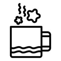 Hot chocolate mug icon outline vector. Candy food vector
