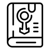 Gender book icon outline vector. Sex education vector