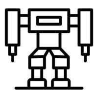 Robot icon outline vector. Cute toy vector